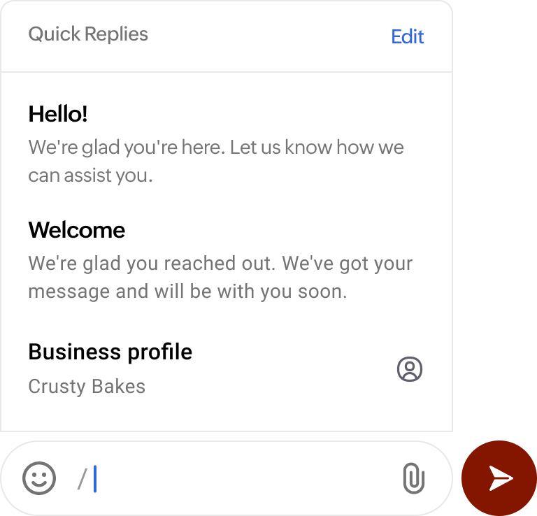 Automatic replies keeping customers informed